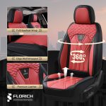 FLORICH Leather Car Seat Covers Full Set for Cars, SUVs & Trucks, Pink Black Front & Rear Automotive Seat Covers, Universal Fit for Toyota Honda Ford Jeep - Image 64