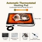 YUWENUS Heated Outdoor Cat House with Heated Pad and Escape Door for Outdoor Weatherproof Cat Shelter Insulated Outdoor Cat House,Green,Small - Image 24