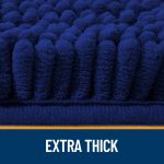 Buganda Bathroom Rugs 30x20, Quick Dry Machine Washable Chenille Bath Mats with Rubber Backing, Grey - Image 12