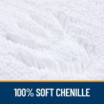 Buganda Bathroom Rugs 30x20, Quick Dry Machine Washable Chenille Bath Mats with Rubber Backing, Grey - Image 42