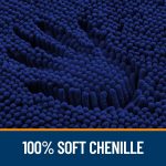 Buganda Bathroom Rugs 30x20, Quick Dry Machine Washable Chenille Bath Mats with Rubber Backing, Grey - Image 11