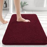 Buganda Bathroom Rugs 30x20, Quick Dry Machine Washable Chenille Bath Mats with Rubber Backing, Grey - Image 56