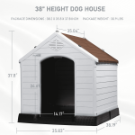 Waleaf Plastic Dog House Outdoor Indoor for Small Medium Larige Dogs,Waterproof Dog Houses with Elevated Floor and Air Vents,Durable Ventilate & Easy Clean and Assemble - Image 36