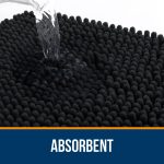 Buganda Bathroom Rugs 30x20, Quick Dry Machine Washable Chenille Bath Mats with Rubber Backing, Grey - Image 52