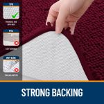 Buganda Bathroom Rugs 30x20, Quick Dry Machine Washable Chenille Bath Mats with Rubber Backing, Grey - Image 62