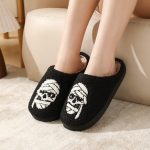 BERANMEY Halloween Slippers for Women Perfect Soft Plush Comfy Warm Slip-On Cute Womens Slippers Indoor Fluffy House Slippers for Women and Men Non-slip Fuzzy Flat Slides - Image 114