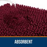 Buganda Bathroom Rugs 30x20, Quick Dry Machine Washable Chenille Bath Mats with Rubber Backing, Grey - Image 60