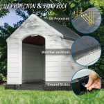 Waleaf Plastic Dog House Outdoor Indoor for Small Medium Larige Dogs,Waterproof Dog Houses with Elevated Floor and Air Vents,Durable Ventilate & Easy Clean and Assemble - Image 21