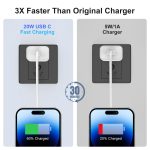 iPhone Charger, 2 Pack 20W PD White Fast Charger Block with 6ft Fast Charging Cables Compatible with iPhone 14/13/12/11 - Image 9