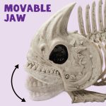 Joyfy Halloween Skeleton Fish Skeleton Halloween Decor,Plastic Skeleton with LED Eye for Halloween Decoration Outdoor Haunted House Party - Image 15