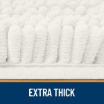 Buganda Bathroom Rugs 30x20, Quick Dry Machine Washable Chenille Bath Mats with Rubber Backing, Grey - Image 20