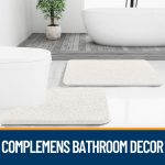 Buganda Bathroom Rugs 30x20, Quick Dry Machine Washable Chenille Bath Mats with Rubber Backing, Grey - Image 24