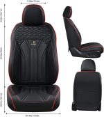 FLORICH Leather Car Seat Covers Full Set for Cars, SUVs & Trucks, Pink Black Front & Rear Automotive Seat Covers, Universal Fit for Toyota Honda Ford Jeep - Image 30