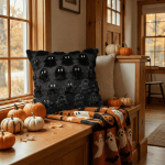 Sm:)e Embroidered Goost Plush Faux Fur Jacquard Halloween Throw Pillow Cover 18x18 Inch White, Set of 2 Silky Soft Cushion Case for Sofa Couch - Image 41