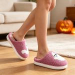 BERANMEY Halloween Slippers for Women Perfect Soft Plush Comfy Warm Slip-On Cute Womens Slippers Indoor Fluffy House Slippers for Women and Men Non-slip Fuzzy Flat Slides - Image 74