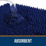 Buganda Bathroom Rugs 30x20, Quick Dry Machine Washable Chenille Bath Mats with Rubber Backing, Grey - Image 13