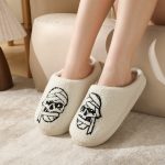 BERANMEY Halloween Slippers for Women Perfect Soft Plush Comfy Warm Slip-On Cute Womens Slippers Indoor Fluffy House Slippers for Women and Men Non-slip Fuzzy Flat Slides - Image 107
