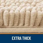 Buganda Bathroom Rugs 30x20, Quick Dry Machine Washable Chenille Bath Mats with Rubber Backing, Grey - Image 82