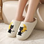 BERANMEY Halloween Slippers for Women Perfect Soft Plush Comfy Warm Slip-On Cute Womens Slippers Indoor Fluffy House Slippers for Women and Men Non-slip Fuzzy Flat Slides - Image 86