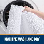 Buganda Bathroom Rugs 30x20, Quick Dry Machine Washable Chenille Bath Mats with Rubber Backing, Grey - Image 45