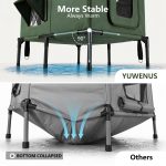 YUWENUS Heated Outdoor Cat House with Heated Pad and Escape Door for Outdoor Weatherproof Cat Shelter Insulated Outdoor Cat House,Green,Small - Image 20