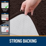 Buganda Bathroom Rugs 30x20, Quick Dry Machine Washable Chenille Bath Mats with Rubber Backing, Grey - Image 39