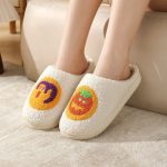 BERANMEY Halloween Slippers for Women Perfect Soft Plush Comfy Warm Slip-On Cute Womens Slippers Indoor Fluffy House Slippers for Women and Men Non-slip Fuzzy Flat Slides - Image 93