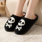 BERANMEY Halloween Slippers for Women Perfect Soft Plush Comfy Warm Slip-On Cute Womens Slippers Indoor Fluffy House Slippers for Women and Men Non-slip Fuzzy Flat Slides - Image 27