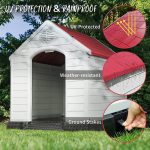 Waleaf Plastic Dog House Outdoor Indoor for Small Medium Larige Dogs,Waterproof Dog Houses with Elevated Floor and Air Vents,Durable Ventilate & Easy Clean and Assemble - Image 28