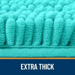 Buganda Bathroom Rugs 30x20, Quick Dry Machine Washable Chenille Bath Mats with Rubber Backing, Grey - Image 90