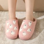 BERANMEY Halloween Slippers for Women Perfect Soft Plush Comfy Warm Slip-On Cute Womens Slippers Indoor Fluffy House Slippers for Women and Men Non-slip Fuzzy Flat Slides - Image 77