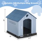 Waleaf Plastic Dog House Outdoor Indoor for Small Medium Larige Dogs,Waterproof Dog Houses with Elevated Floor and Air Vents,Durable Ventilate & Easy Clean and Assemble - Image 8